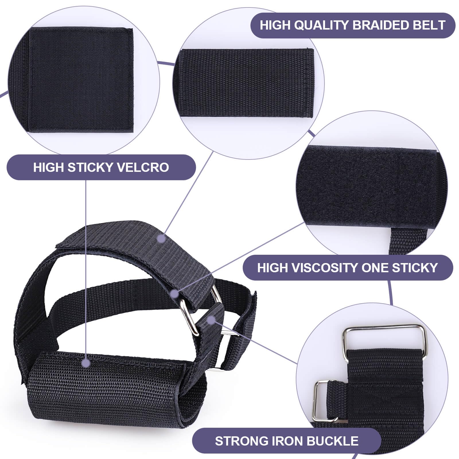 Ankle Straps For Dumbbell & Cable Machine - Monkey Foot Attachment For Leg Workouts - Men & Women