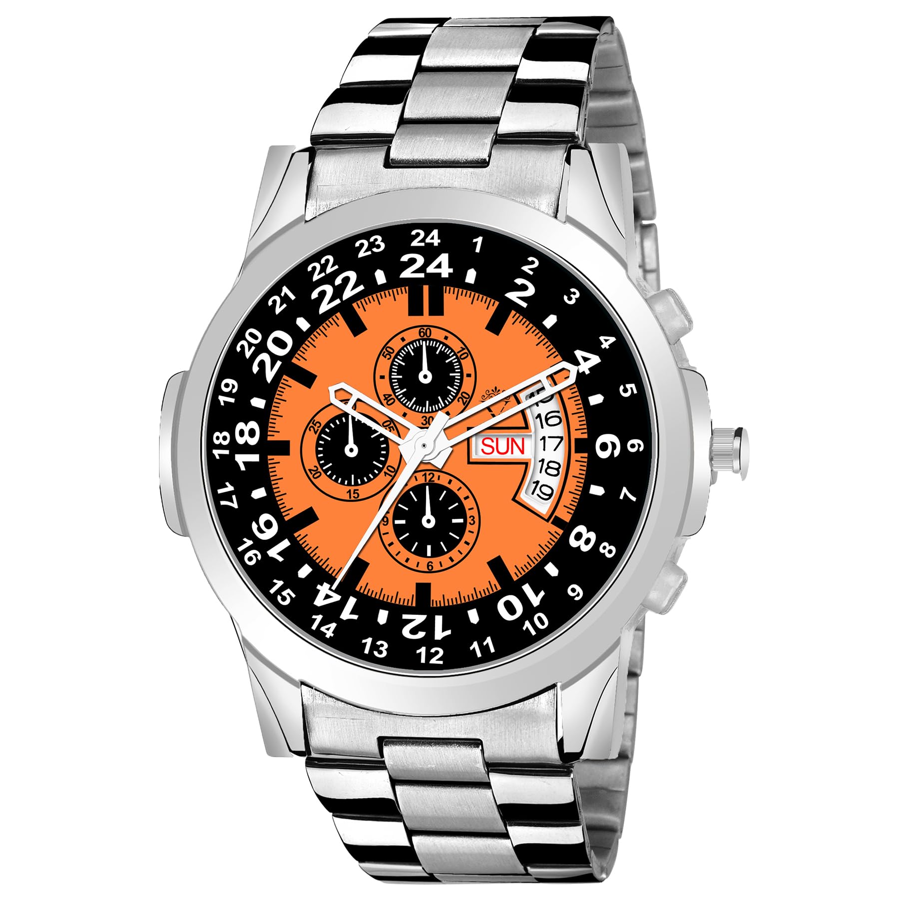 New Fashionable Day & Date Premium Metal Chain Strap Analog Watch for Mens (B0CCJM8T4V) Amazon Price History, Amazon Price Tracker