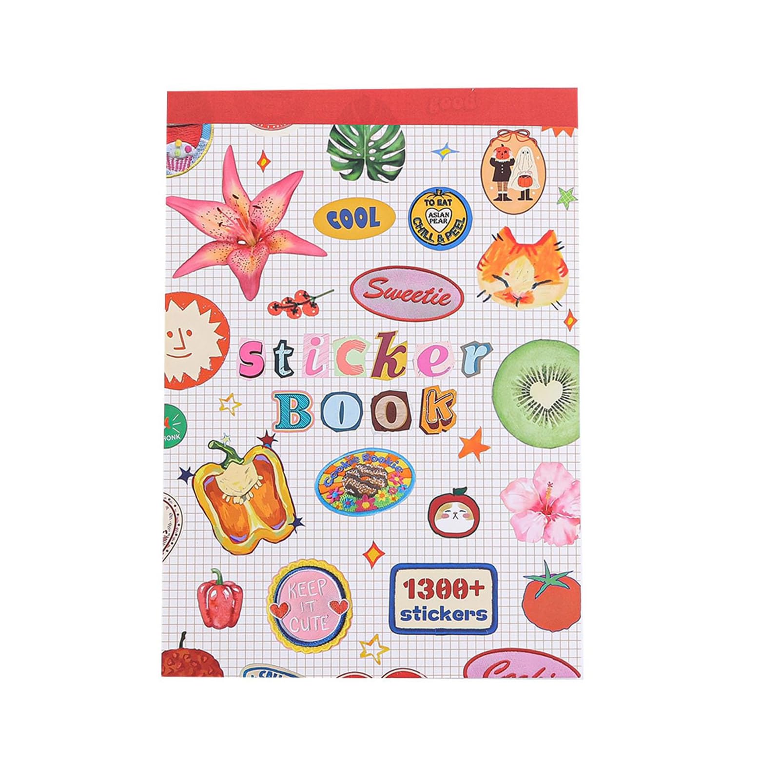 Wusejosapi Sticker Book, Sticker Album, Scrapbook Stickers, with Over 1300 Cute Adorable Decals for Journaling, Scrapbooking, Craft Decor and Notebook Decoration