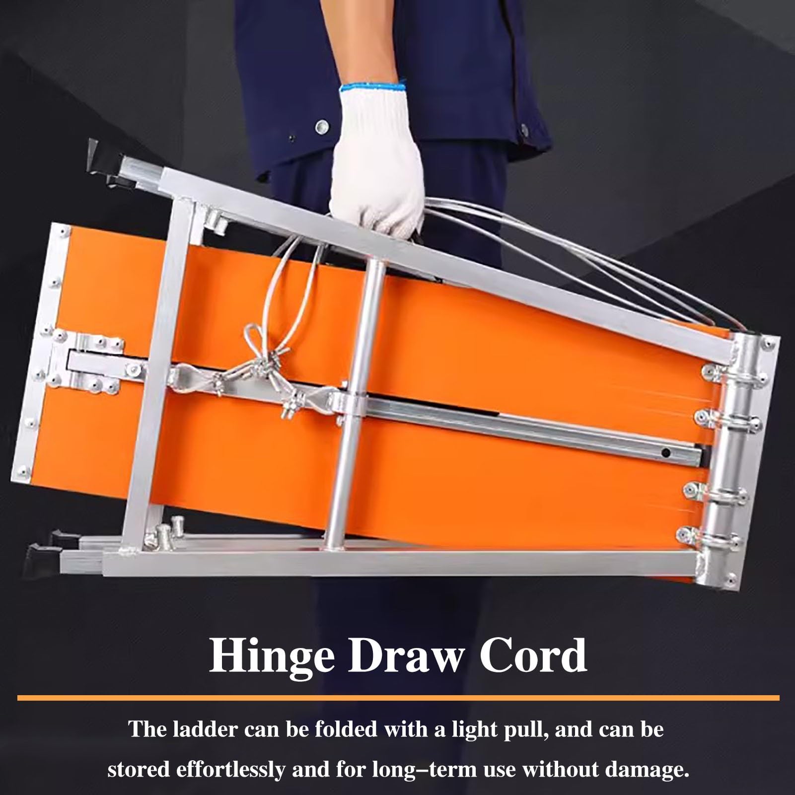 Andamio plegable de aluminio ajustable para uso doméstico, escalera de 140 cm con patas antideslizantes, herramienta de construcción ideal para proyectos de bricolaje y mantenimiento