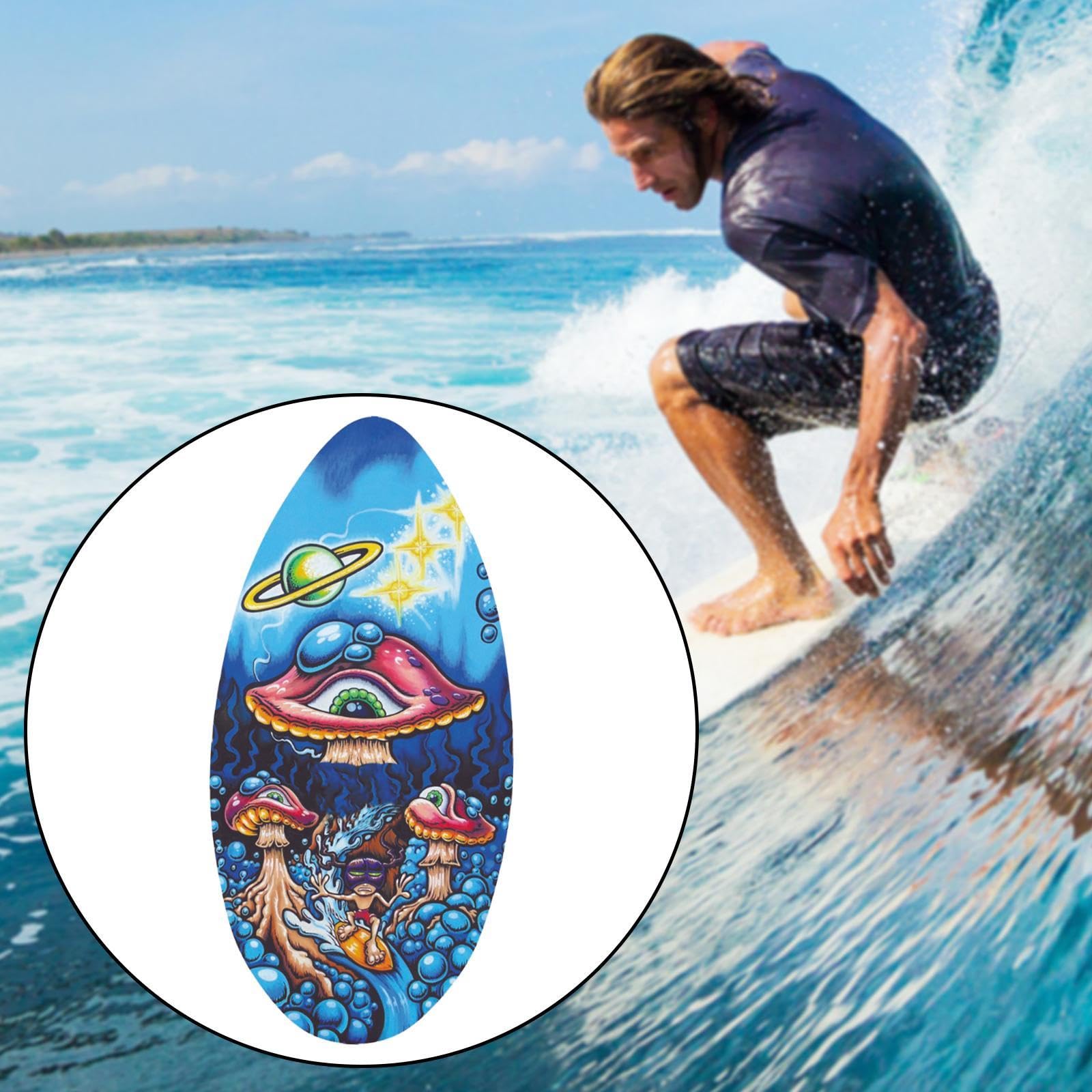 Skimboard per Adulti in Legno Robusto con Strato Lucido per Sport Acquatici E Sabbia Ideale per Surf su Spiaggia Tavola da Foto Perfetto su
