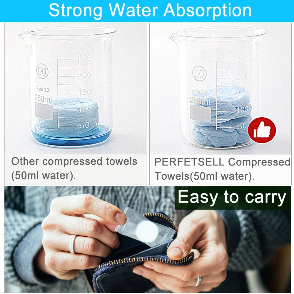 200 Asciugamani Compressi Monouso - Per Viaggio, Sport, Casa, Ideali Per Viso E Corpo - Foto 12