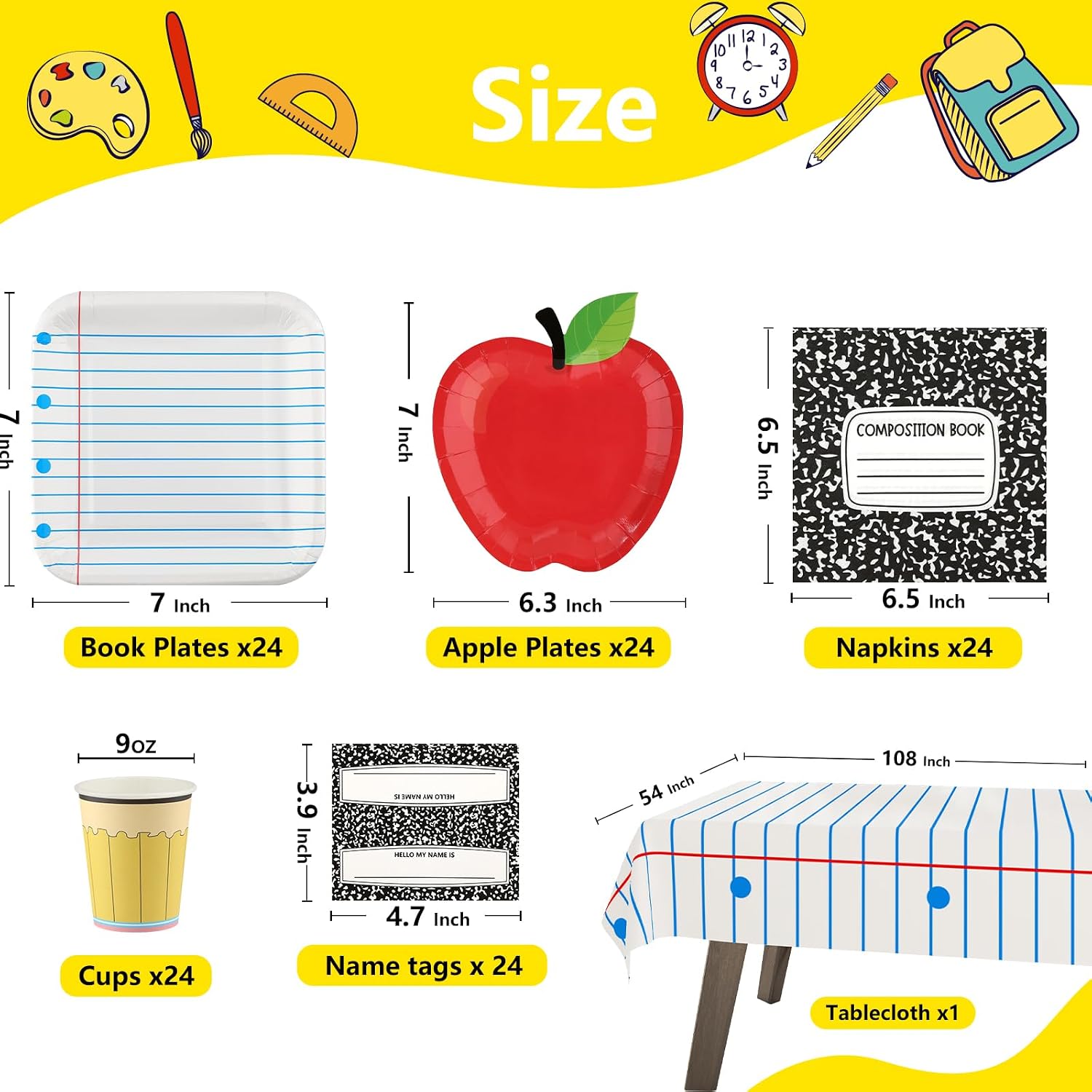 Back to School Decorations for Party Set for 24 Guests image 2