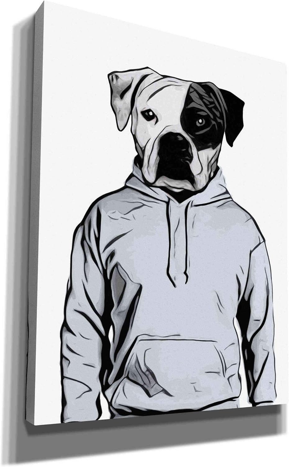 Epic Graffiti Cool Dog by Nicklas Gustafsson Giclee Canvas Wall Art, 12" x 16", Grey
