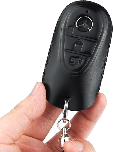 Cadtealir Funda de piel italiana para llavero compatible con Mercedes Benz Clase S Clase G Clase E