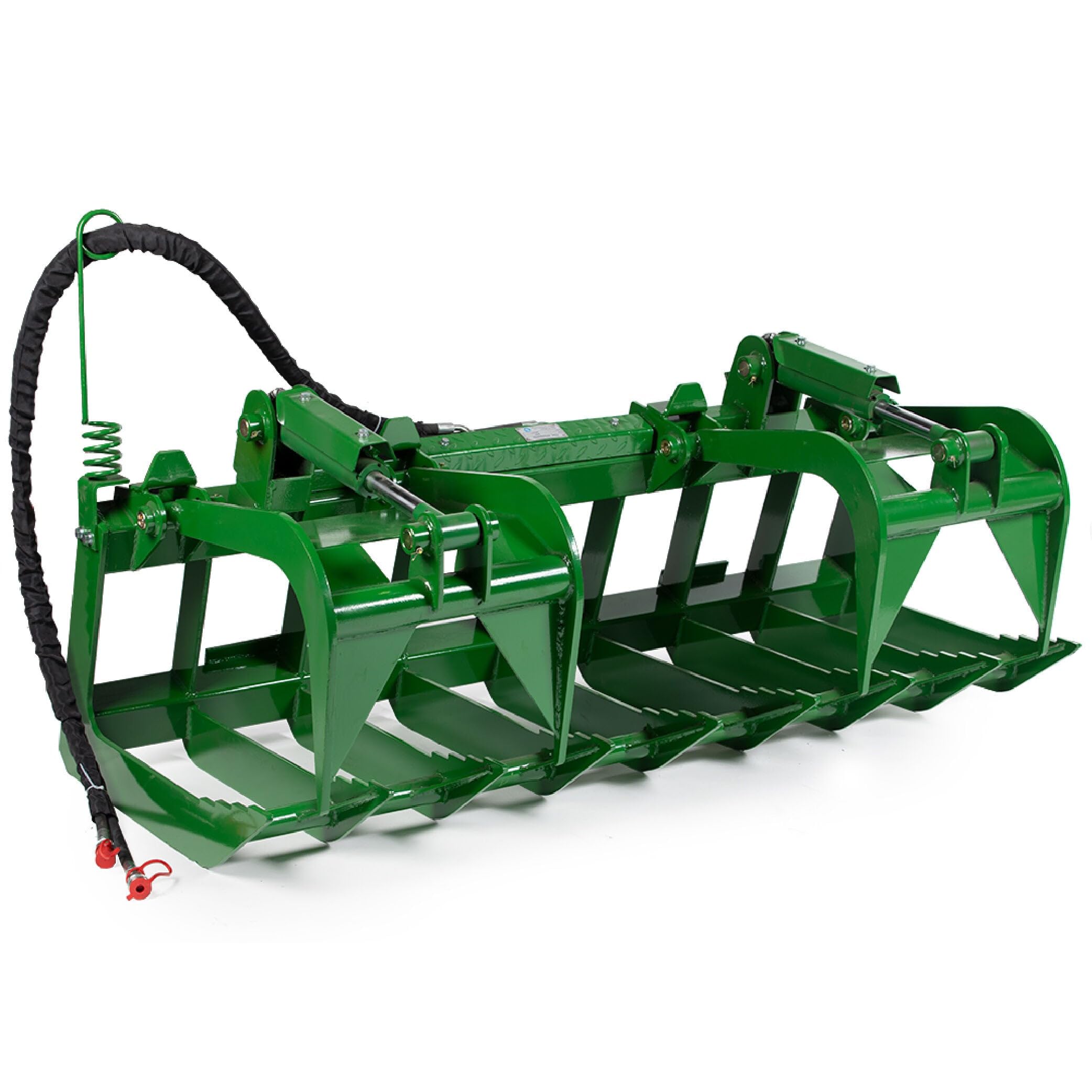 Titan Attachments 60in Root Grapple Bucket Attachment Fits John Deere Loaders, Hook and Pin Connection