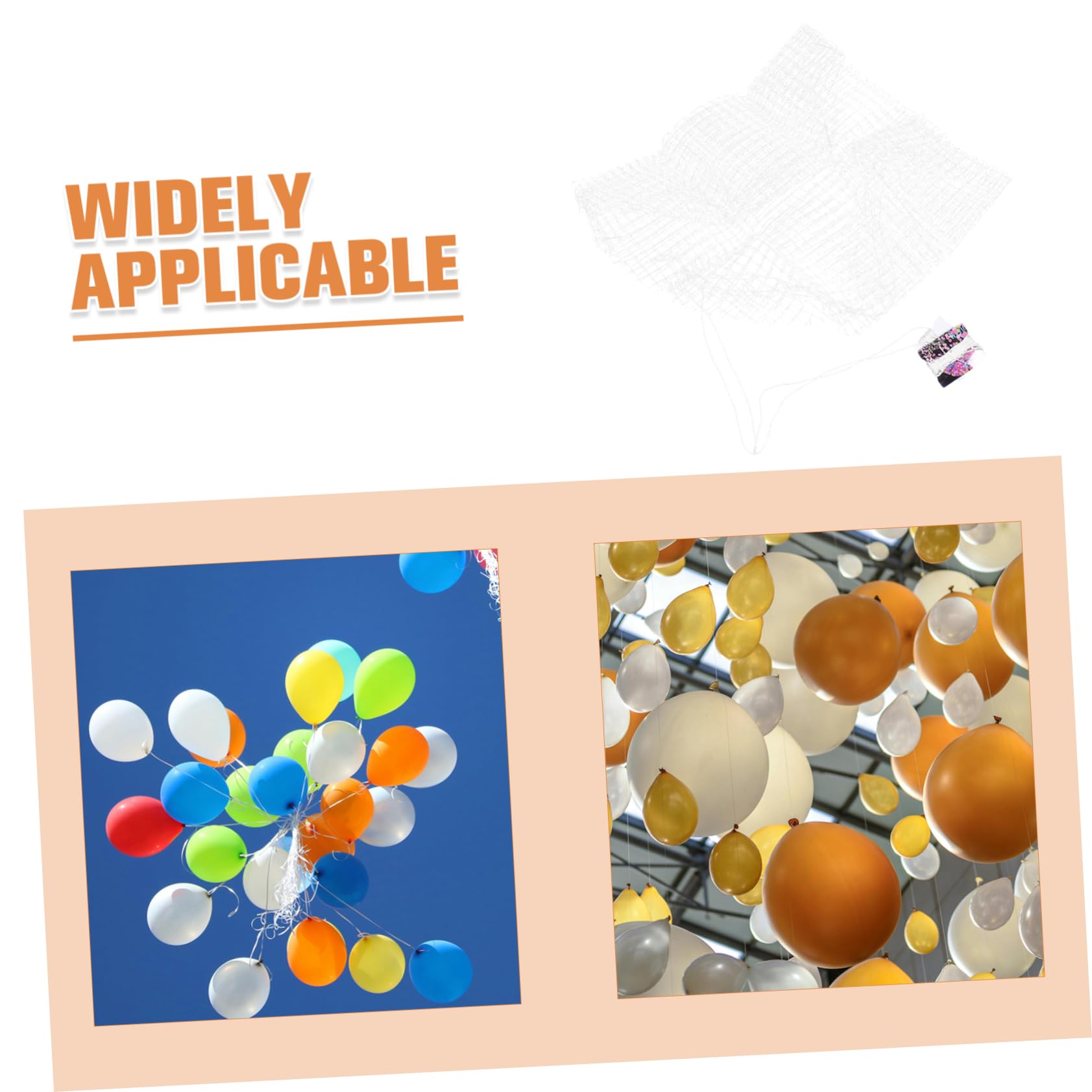 Herzförmiges Ballonstartnetz aus Pp für Ballonabwurf bei Feiern | Wiederverwendbar für Hochzeiten und Geschäftseröffnungen, Weiß, Romantisches Design, Schafft Stimmungsvolle Effekte
