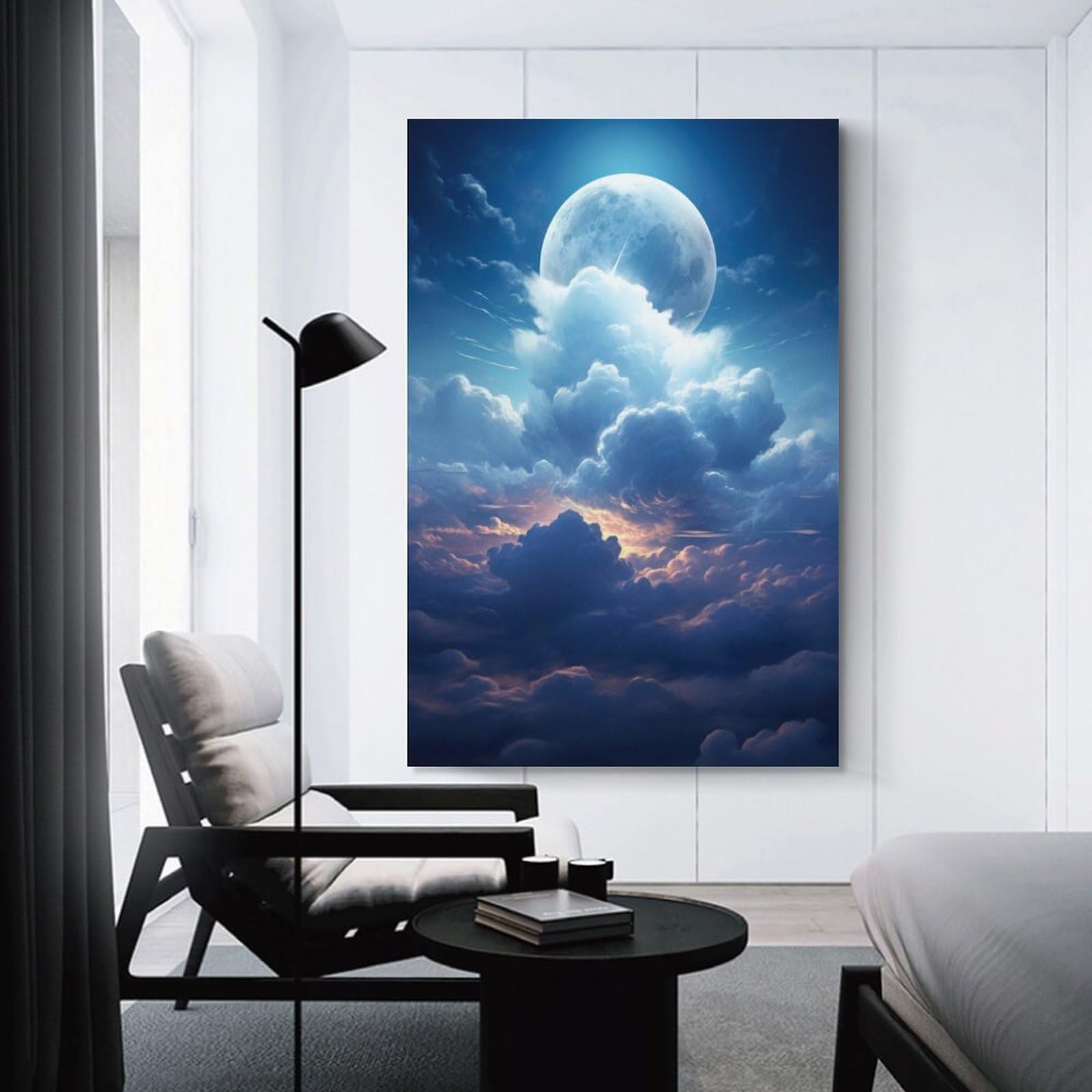 Junmoney Unframe-Clouds In Sky Clouds In Sky Decorative Canvas Print 20X30inch(50X75cm), For Home, Office, Studio Or Guest Room, Versatile Wall Decor For Many Rooms