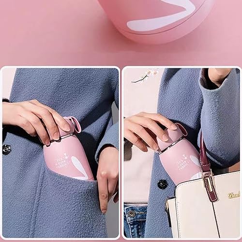 Miniatura 8 de Mini botella de agua de 10.8 oz10.8 fl oz taza de café de viaje con asa, tazas térmicas para bebidas calientes y frías, vasos aislados para mujeres,