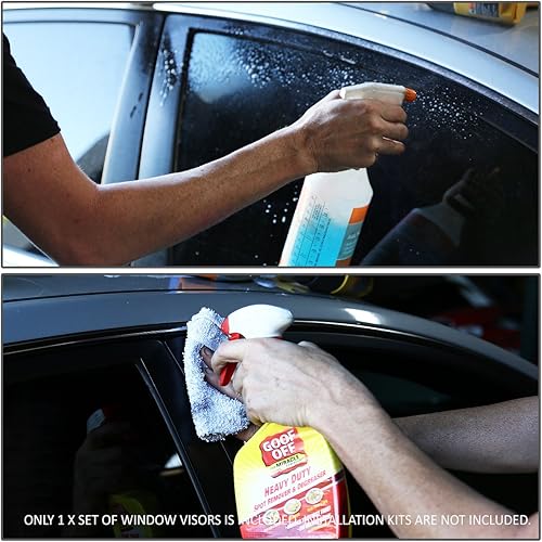 Miniatura 8 de Compatible con Honda Civic EJEM 2DR 2 piezas con cinta adhesiva para ventana deflector protector de lluvia