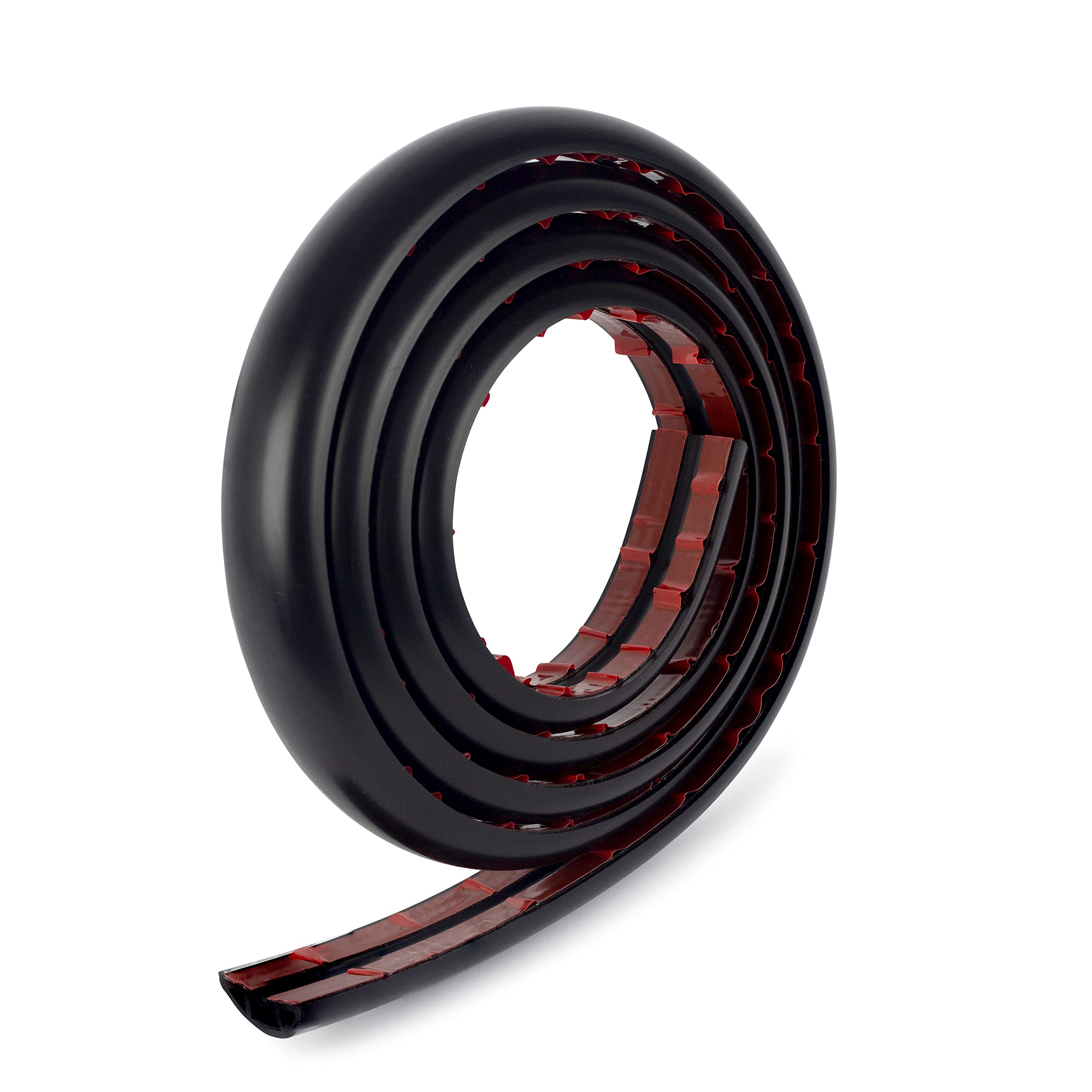 Rubber Bond Protector de cable de piso – Cubiertas de cable autoadhesivas fuertes para cables – Cubiertas de cable de extensión de perfil bajo para suelo y pared – Negro – Cable delgado – 6 pies