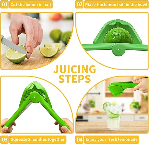 Miniatura 5 de EastLink Exprimidor de limones, exprimidor de limones, exprimidor de cítricos de extracción máxima de jugo, exprimidor de limón plano fácil de usar