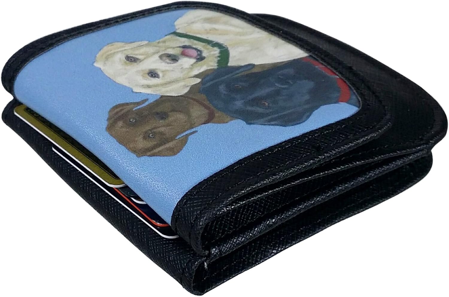 Taxi Wallet® TW95-LABRADOR Soft Vegan Non-leather - Compact, Front Pocket Folding Wallet - For Cards, Bills, ID (Men & Women)