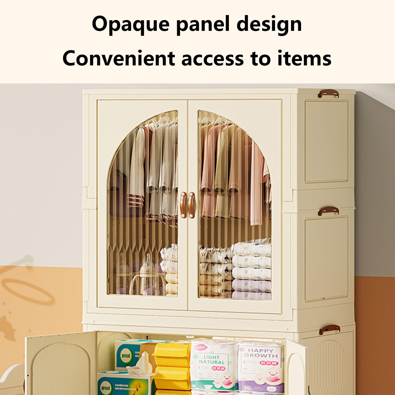 Organizzatore Di Attrezzi Impilabile, Organizzatore Di Vestiti Per La Casa Pieghevole, Materiale Pp, Larghezza Laterale Di 55 Cm, ​​Con Porta Magnetica Universale E Organizzatore Pieghevole 3-layers