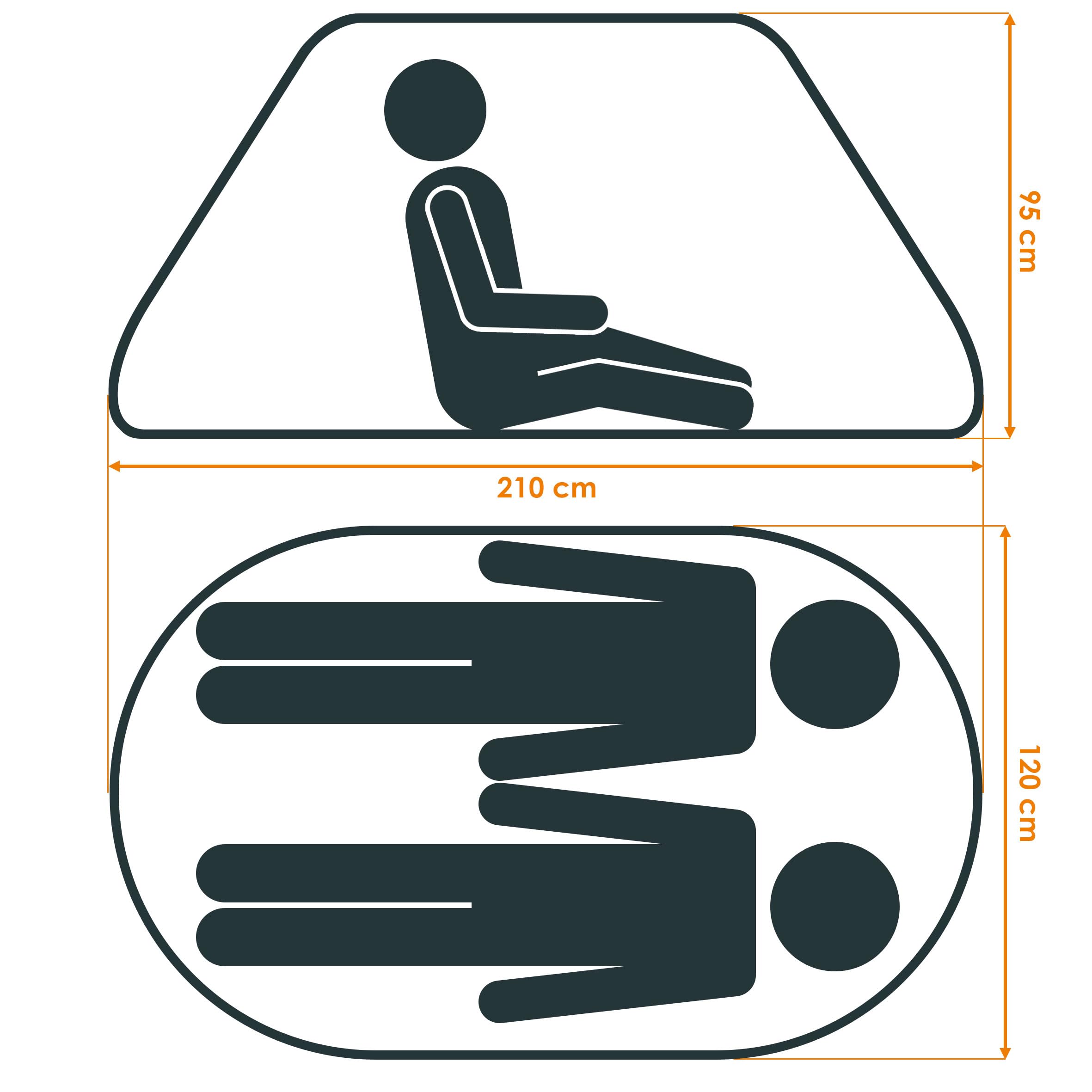 Pop Up Wurfzelt für 2-3 Personen in blau, grün oder Silber - Trekking und Camping Sofortzelt - Automatisches Sofortzelt Einhandzelt Zelt inklusive Heringe + Spannseile wasserdicht