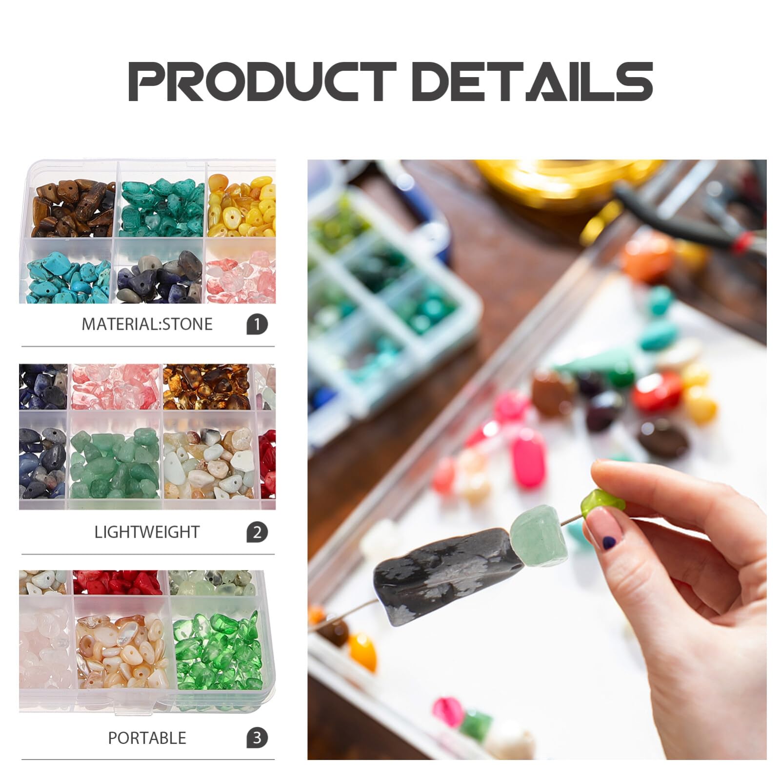 24griglia Decorative Irregolari Per Kit Per Braccialetti e Collane Facili Usare