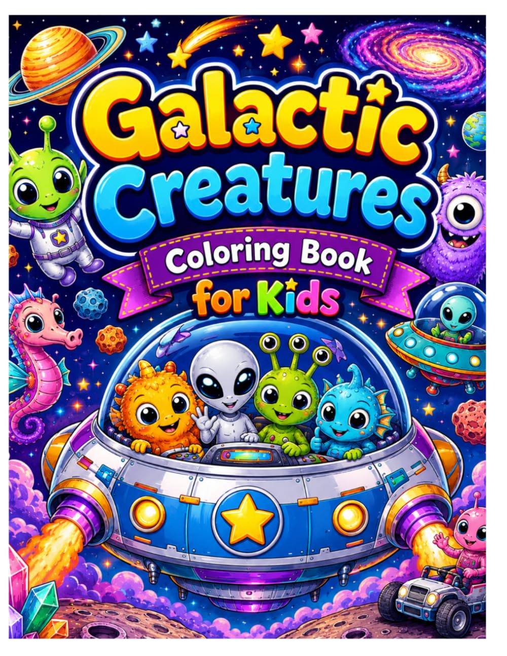 Galactic Creatures Coloring Book for Kids