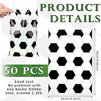 Vista 2 de Sinmoe 50 bolsas de golosinas de fútbol, bolsas de plástico para regalos de fiesta de fútbol, suministros de fiesta deportiva para decoraciones