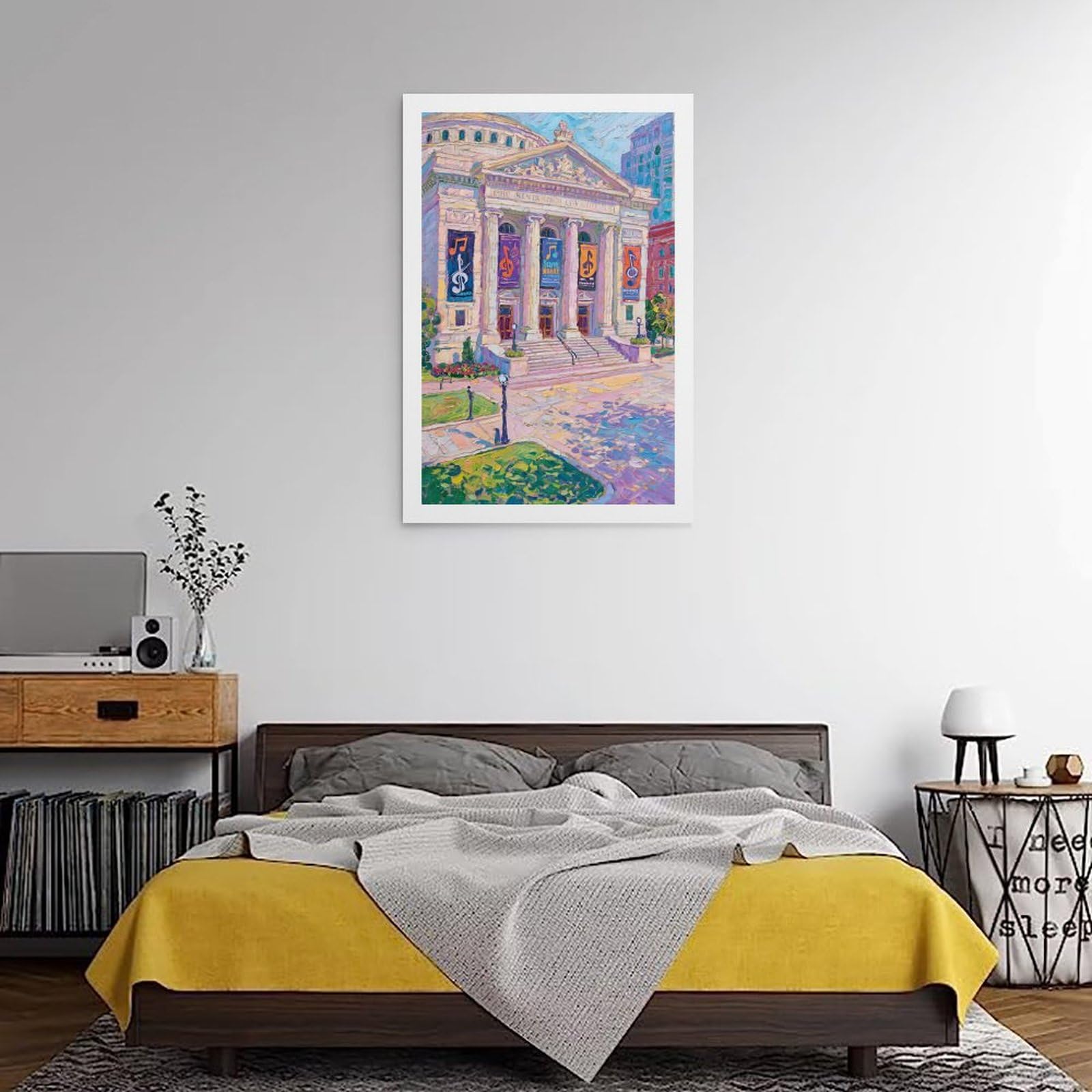 TSIDDKA Cincinnati Music Hall Architettura Classica Quadrato Soggiorno Letto Camera Decorazione Estetica Moderna Poster Art Poster Poster Regalo per Amici Cornice 60 x 90 cm