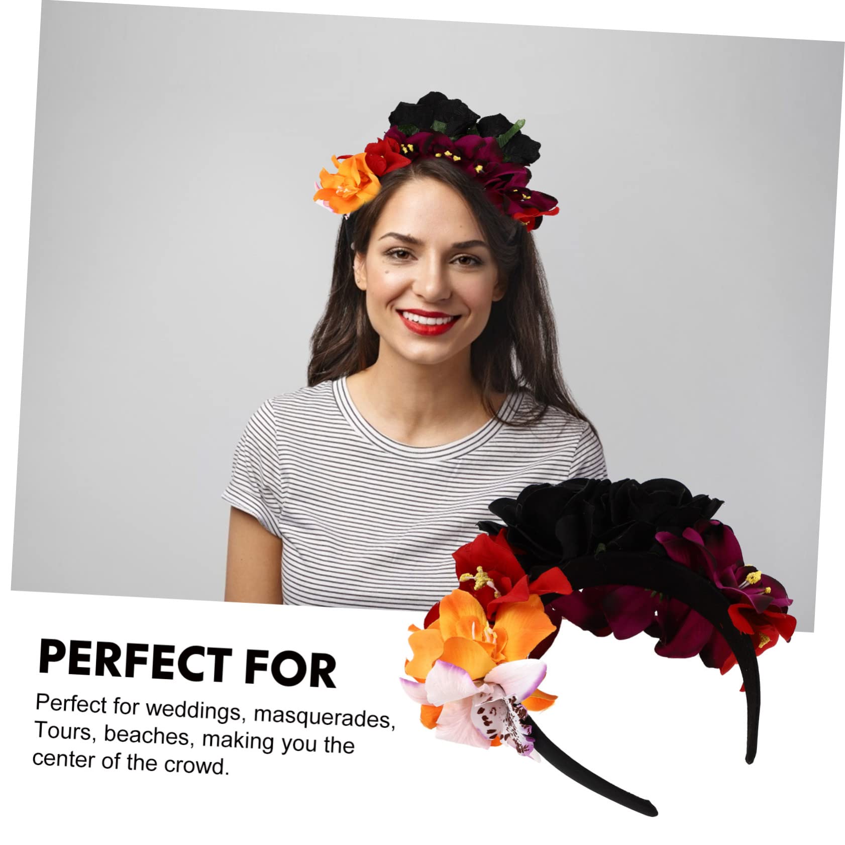 Beavorty 4stücke Frauen Haarreif Mit Simulation Rosenblüten Für Halloween Und Besondere Anlässe Für Hochzeiten Partys Und Cosplay