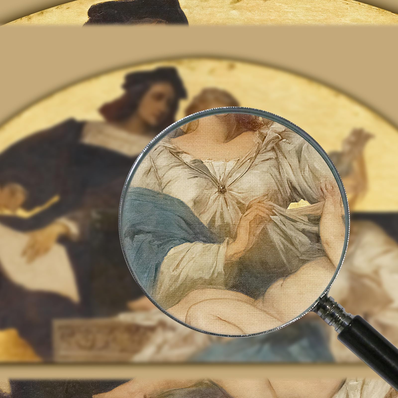 Raffaello Hans Makart hmk53 Bild gedruckt auf Leinwand, 120 x 60 cm