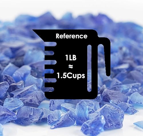 Miniatura 6 de CYS EXCEL Vidrio de mar azul claro esmerilado (4 libras, aproximadamente 6 tazas)  Múltiples opciones de color  Relleno de jarrón de vidrio