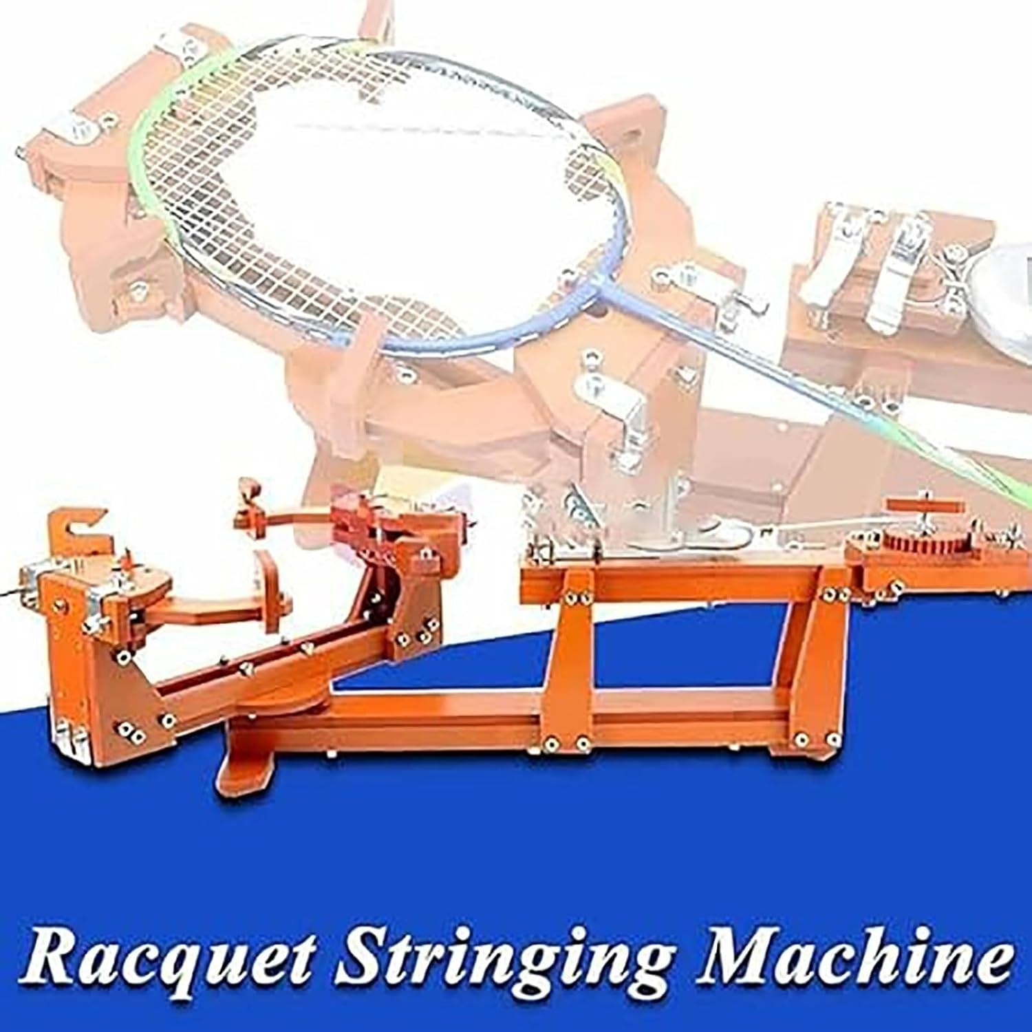 Badminton Racket Stringing Machine, Winch Type Personal Stringing Tools, 6-Point Fixed 60lb Winch Type, for DIY Squash, Tennis