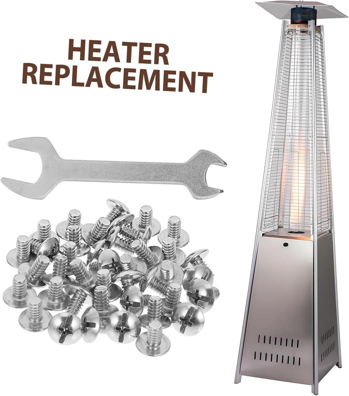 Stainless Steel Patio Heater Replacement Hardware Set Outdoor Heater Accessories Tool Kit Installation and Efficient Replacement Parts