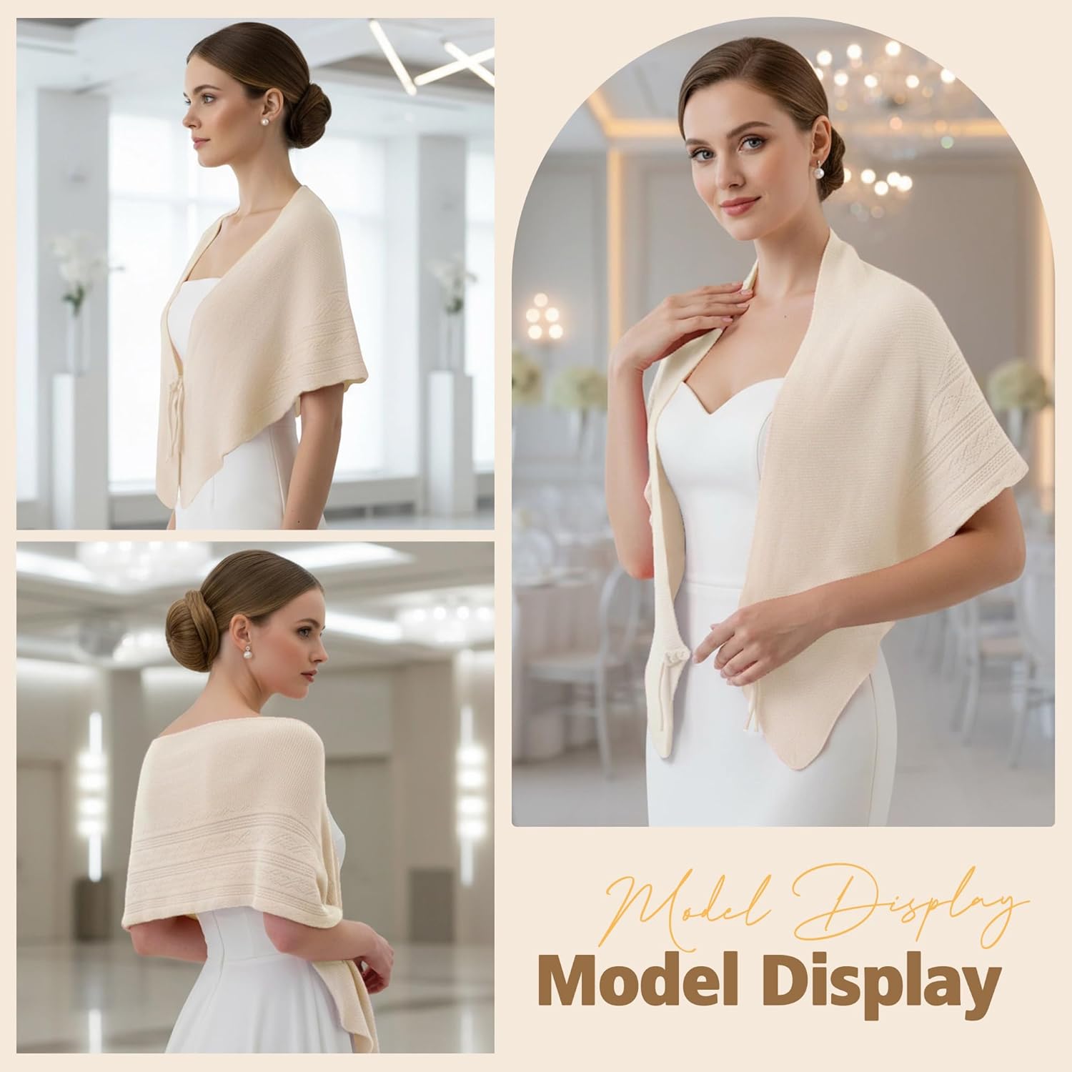 Babalet Women Shawls and Wraps for Evening Dresses Pure Wool One-piece Knitted Shawl Warm Elegant Scarf for Formal Event - Image 5