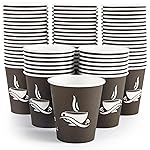LITOPAK 270 Pack 10 oz Paper Cups, Brown Disposable Hot Coffee Cups for Party, Picnic, Travel, and Events