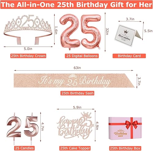 Miniatura 366 de Decoraciones de cumpleaños número 17 para niña, incluyendo tiara y banda de cumpleaños de 17, decoración para pastel y velas, globos de números