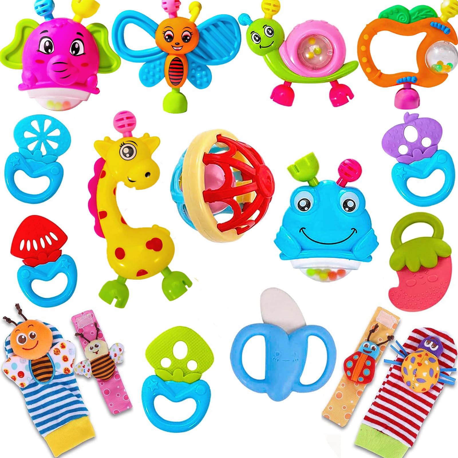 AZEN Baby Toys, Baby Rattles, Newborn Infant Toys