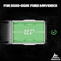 Vista 7 de Cubierta de tonneau para cama de camioneta compatible con Ford Maverick 2022 2023 2024 2025 4.6 pies de caja, estilo suave de plegado