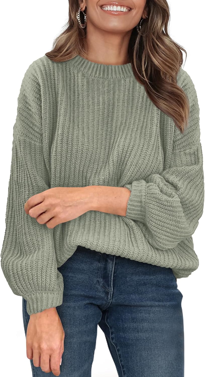 PRETTYGARDEN Fall Sweaters for Women 2025 Fashion Long Sleeve Casual Ribbed Knit Winter Clothes Pullover Jumper Tops
