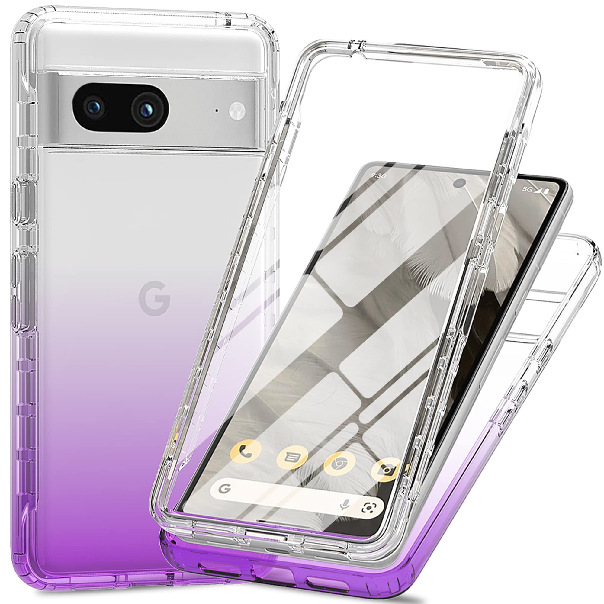 Transparente TPU-Hülle Für Google Pixel 6 – Stoßfest, Mit Displayschutz Und 360° Schutz – Kristallklar