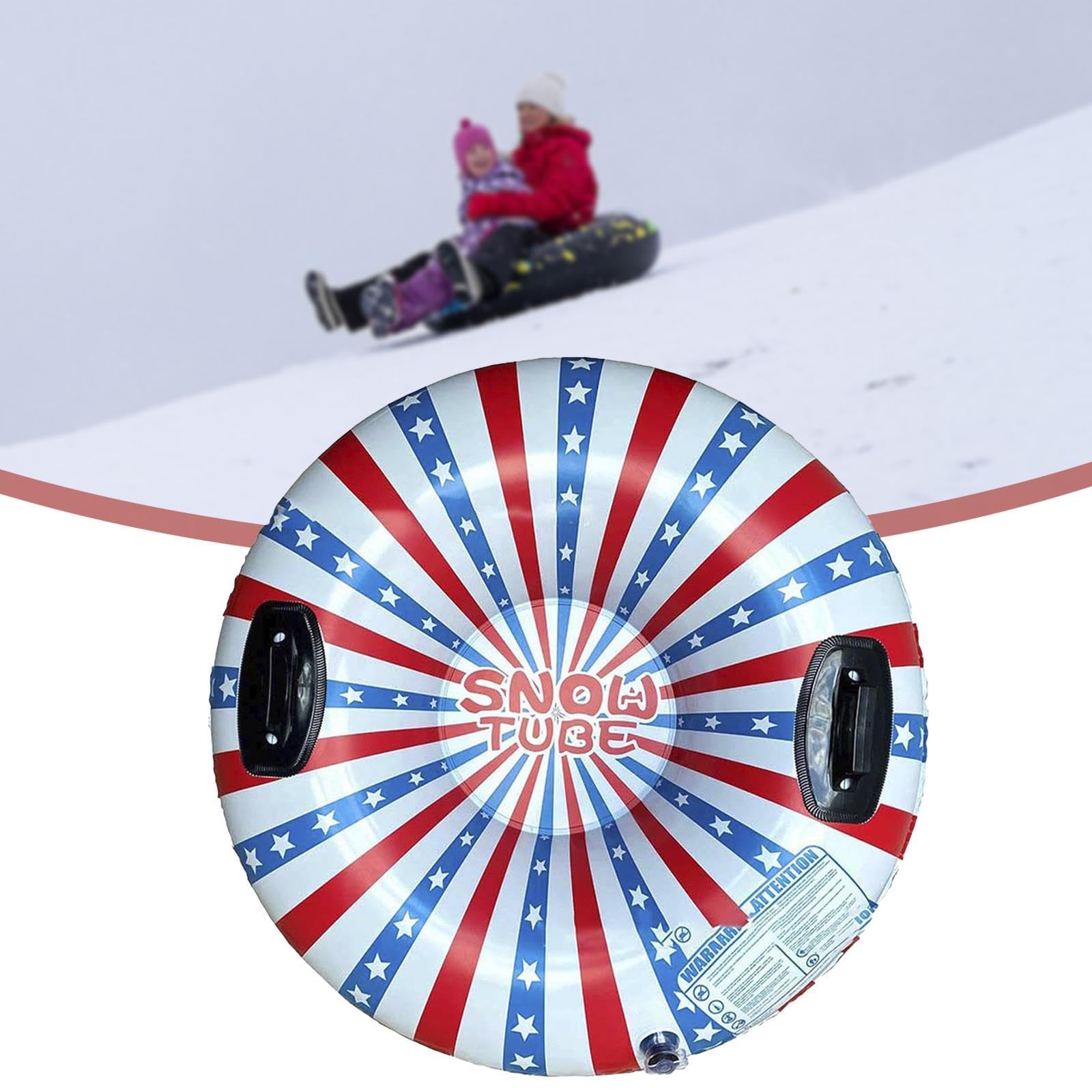 F Fityle Tube à Neige Gonflable Tube à Neige d'hiver Cadeau Traîneau Tube de Ski pour Enfants Luge à Neige pour Les fêtes d'année Activités familiales