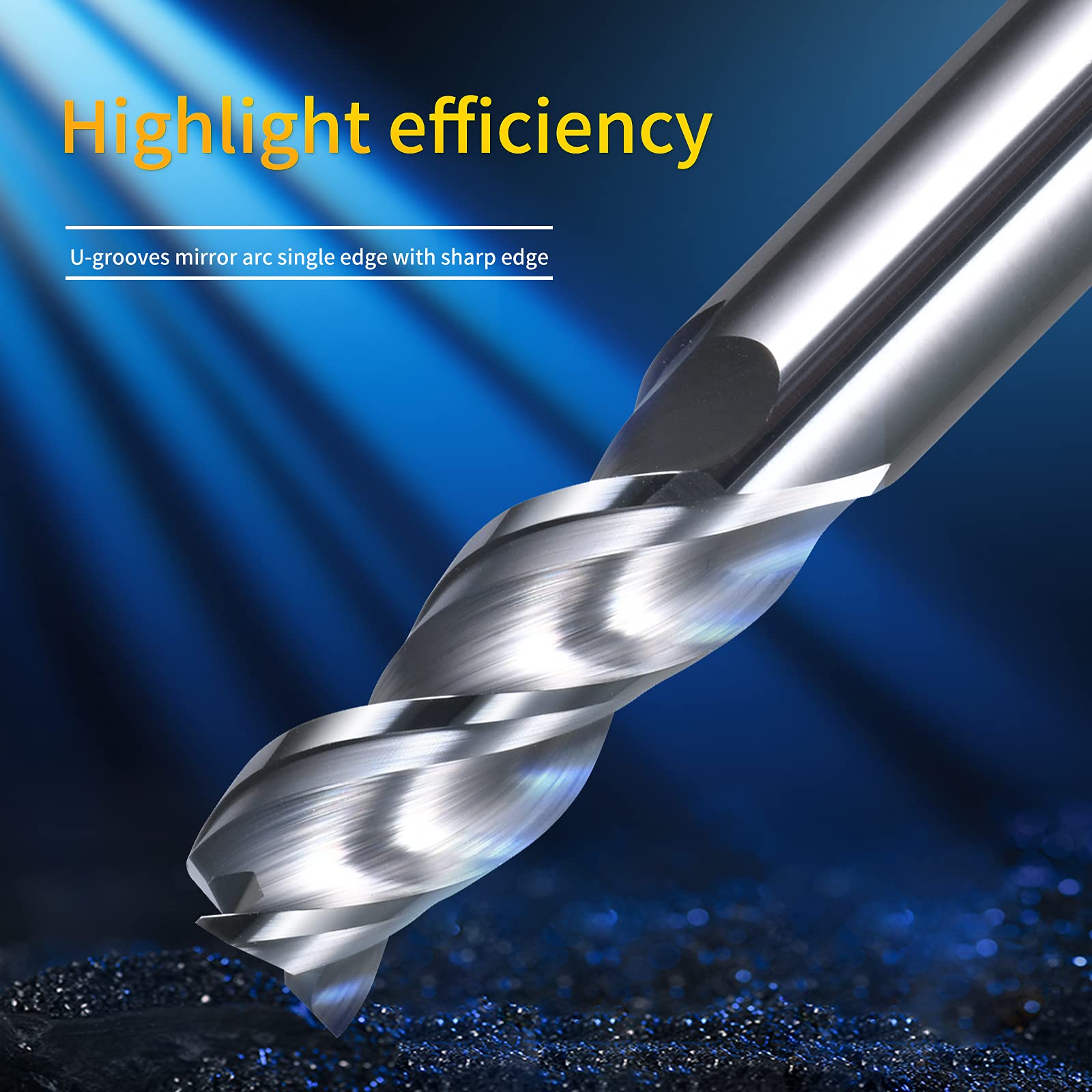 Fresa A Testa Sferica In Carburo R3.0x12x6x50 - 2 Flauti Rivestimento DLC Per Alluminio - Foto 9