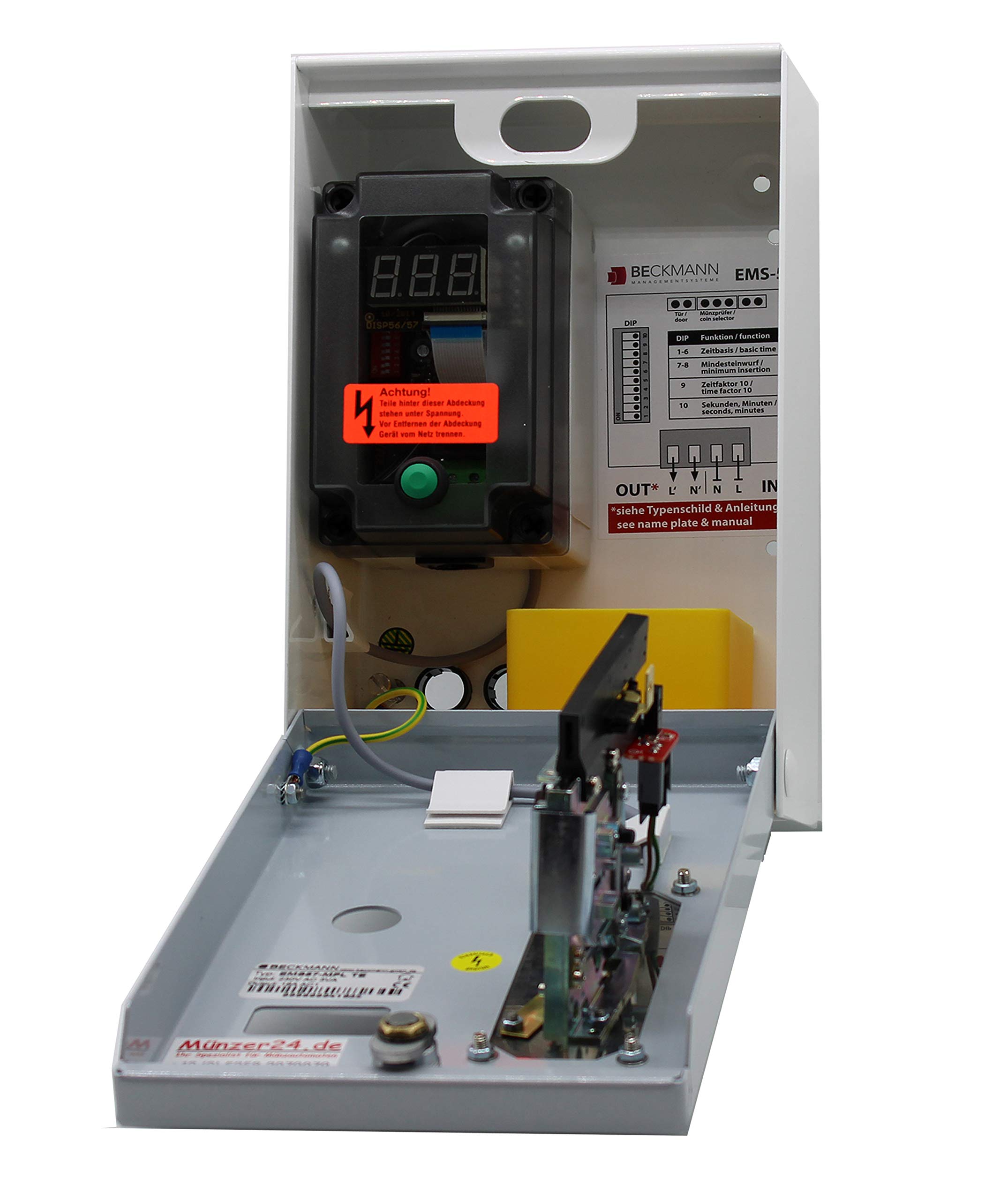 Münzautomat Beckmann EMS 57 MP TE, ideal für Waschmaschinen, Münzprüfer für 1 Euro