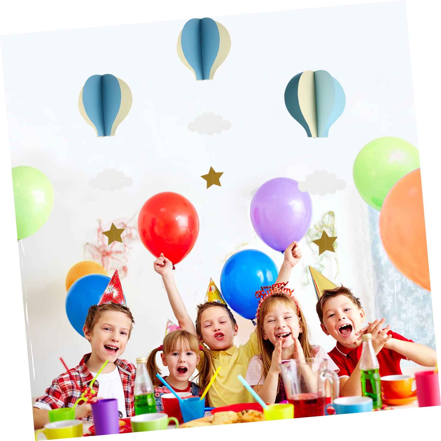 Adornos de Papel 6 Aerostáticos Globos Colgantes de Piezas