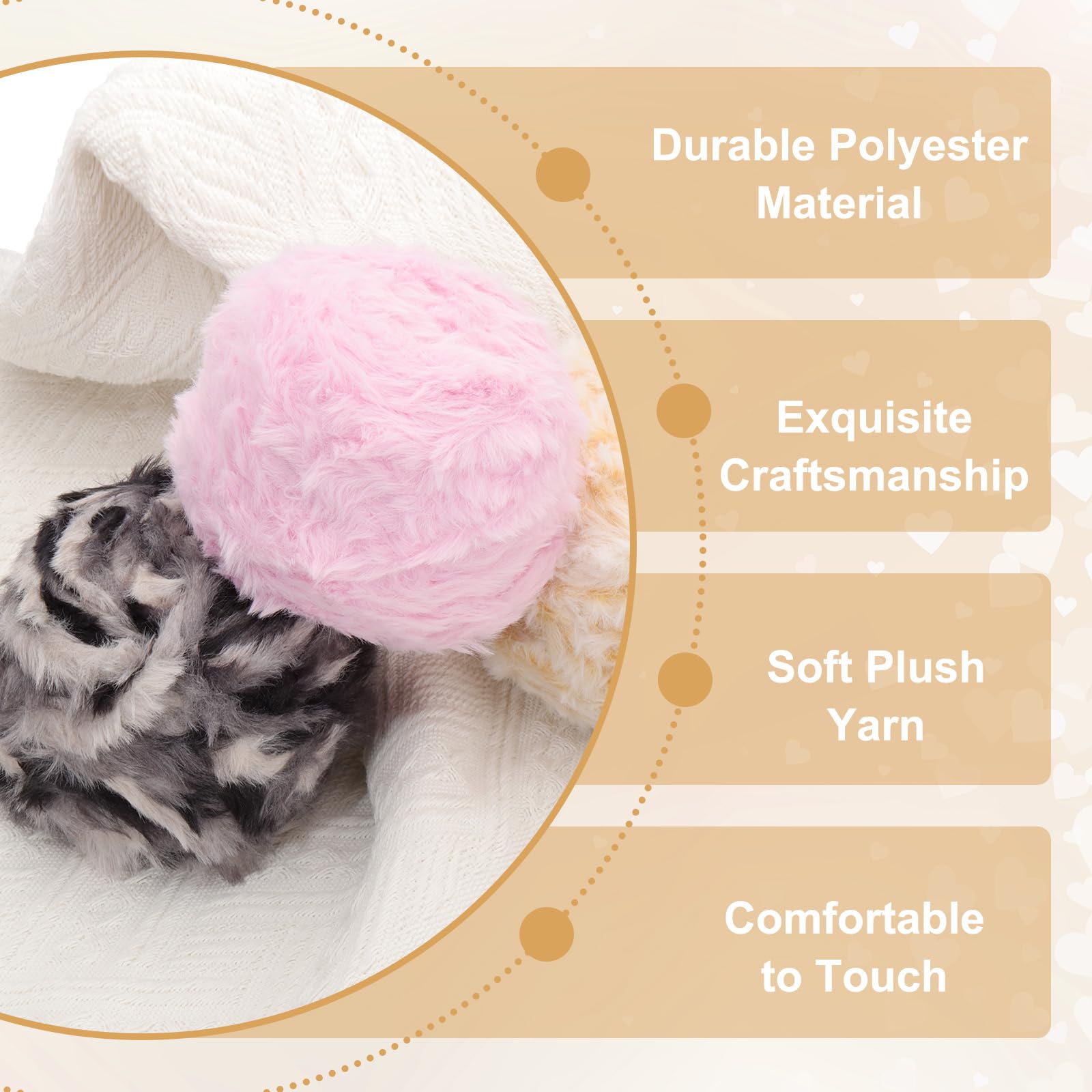 PATIKIL 70 Yards Fur Yarn - Image 3