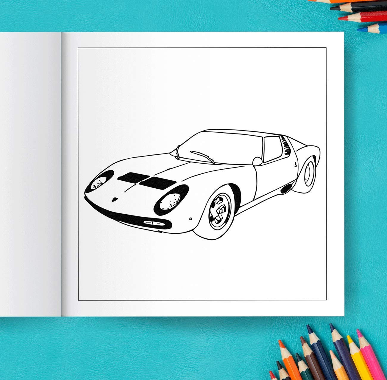 Automobili - Un libro da colorare. Ediz. illustrata: Per bambini e adulti: auto sportiva, piccola auto, auto d'epoca, coupé, suv