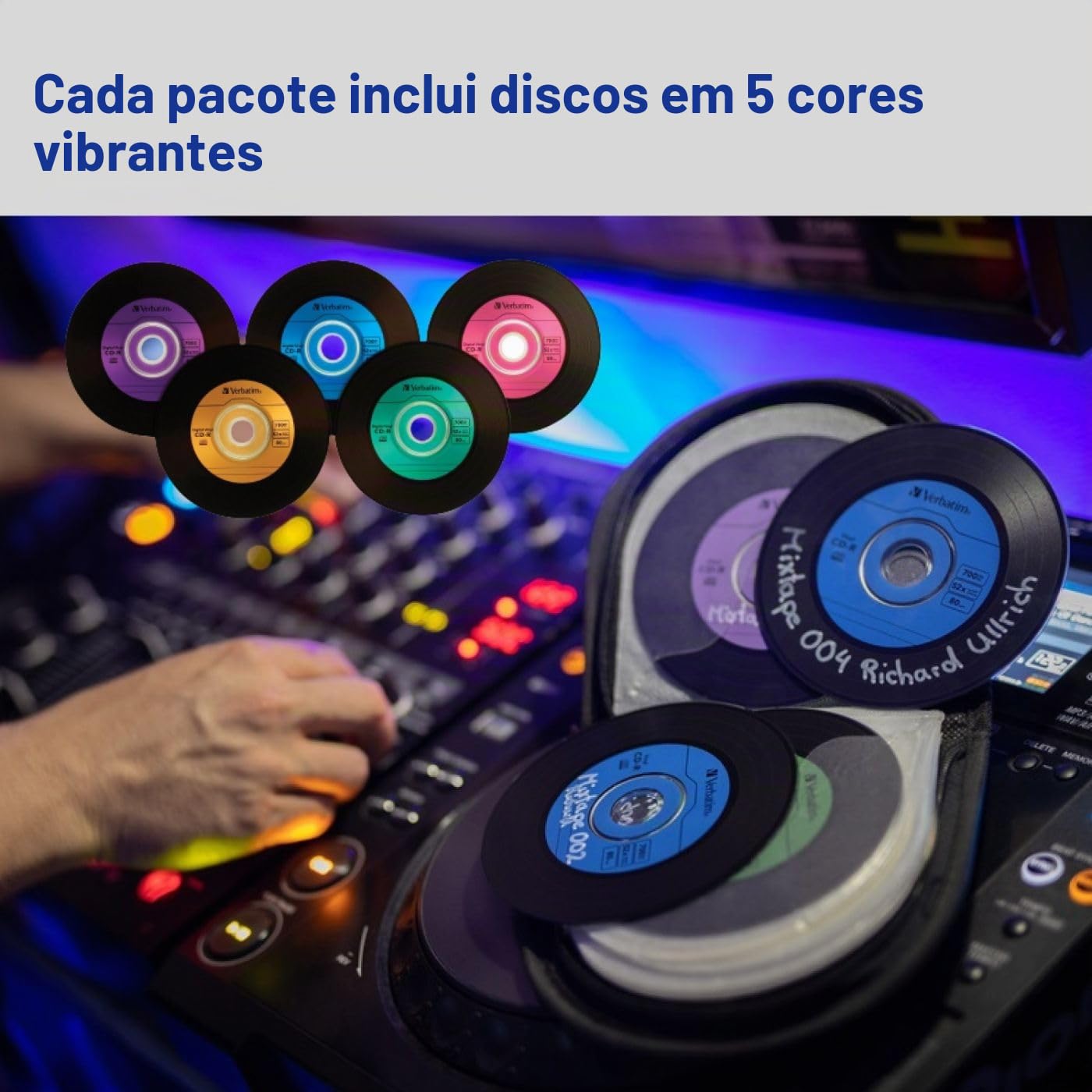 Verbatim CD-R 80min 52X com superfície de vinil digital, Marcado