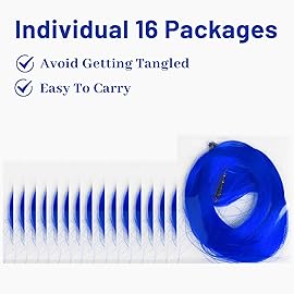 TOFAFA 16 Pcs Colored Hair Extensions Curly Wavy Clip in Synthetic Hairpiece Streak for Girls Women Kid, Multi-colors Party Highlights Cosplay Festival Gift(Blue)