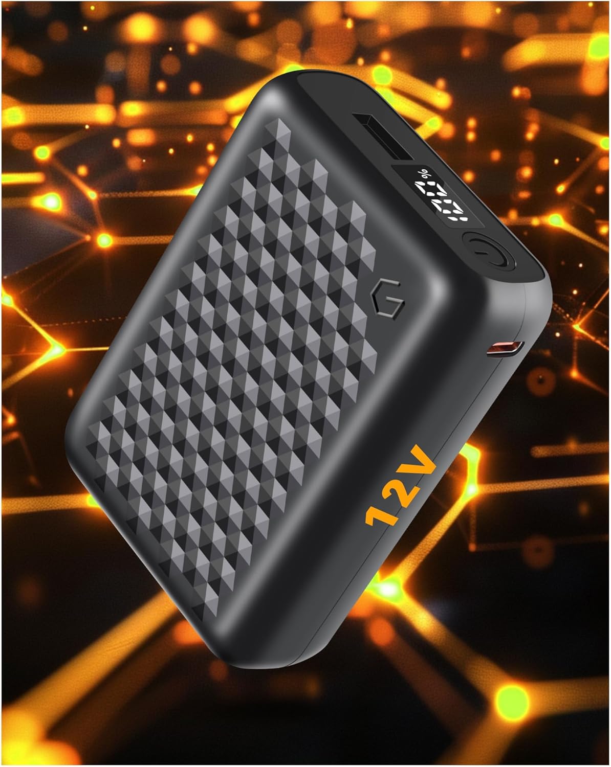 Wulcea DC Output 12V 18400mAh USB Output 5V2A Battery Pack Long Lasting Big Capacity for Heated Apparel Cloth Women Men Lady Jacket Coat Pants Camping Chair Power Bank Replacement USB Portable Charger