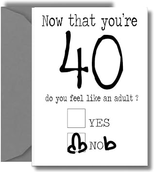 Funny 40th Birthday Card For Him