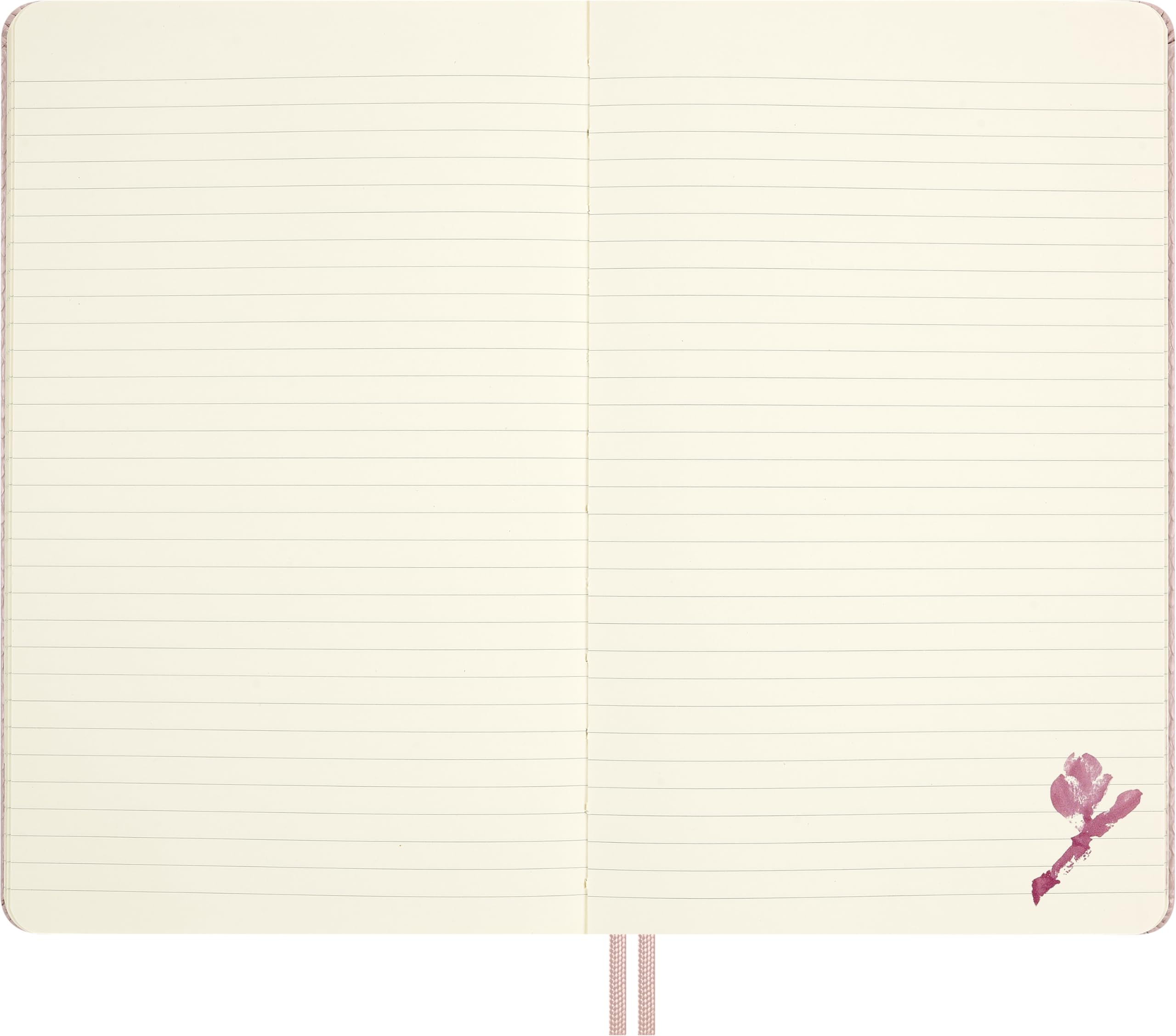 Moleskine Taccuino Precious & Ethical Sakura - Taccuino a Righe con Copertina Rigida Vegana Certificata VEGEA, in Confezione Regalo Riutilizzabile, Formato Large 13 x 21