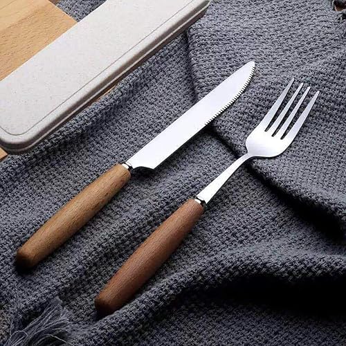 Miniatura 5 de Juego de cubiertos de 32 piezas, tenedores, juego de cubiertos para 8 cubiertos, juego de cubiertos para el hogar y la cocina, cuchillo tenedor,