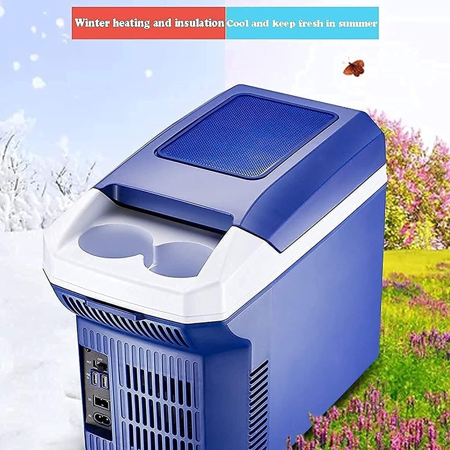 Portable Compact Silent/8L Car Freezer Car Home Dual-Purpose Small Fridge Great for Bedroom/Office/Car/Dorm Mini Fridge