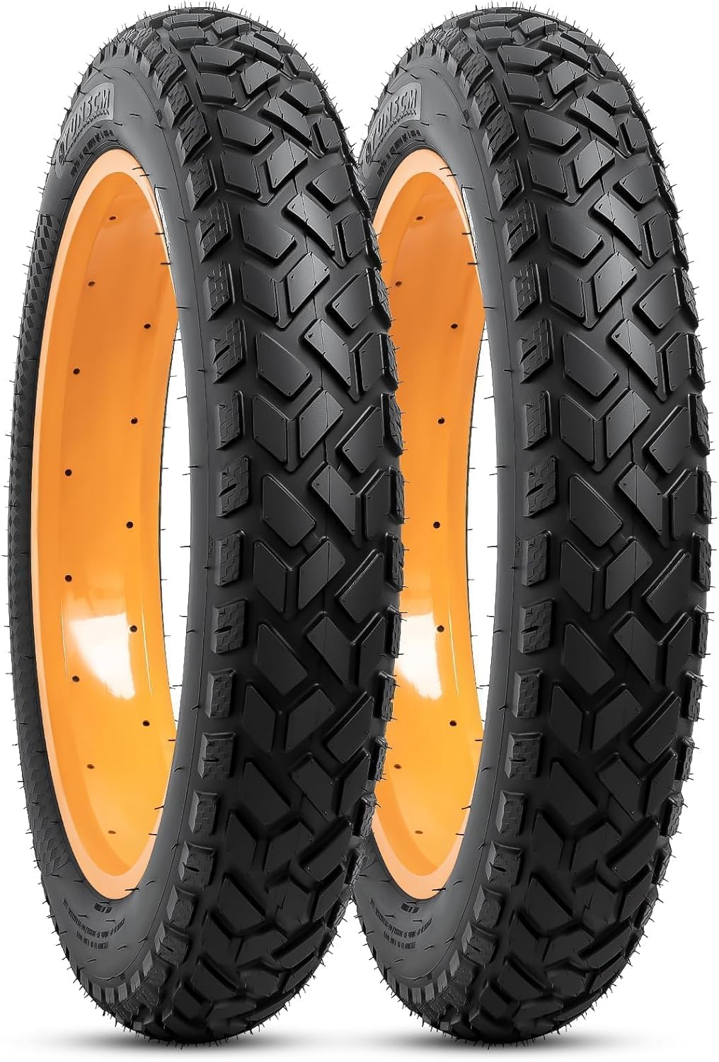 YUNSCM 2-PCS 26" Heavy Duty Fat E-Bike Tires 26 x 4.0/102-559 and 2-PCS 26"x4.0" Bike Tubes Scharder Valve Compatible with 26x4.0 26x4 E-Bike All-Terrain Directional Tread Bicycle Tires and Tubes
