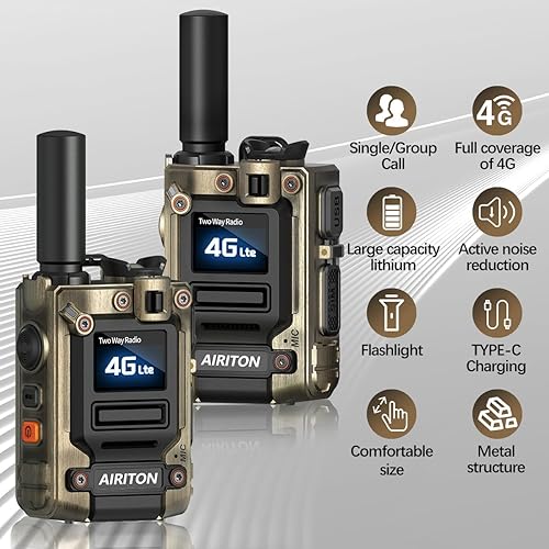 Miniatura 3 de Walkie Talkies Airiton Radios de alcance ilimitado en todo el país, 4G, larga distancia, 5000 millas, radio bidireccional POC de mano AI-G7 Push to